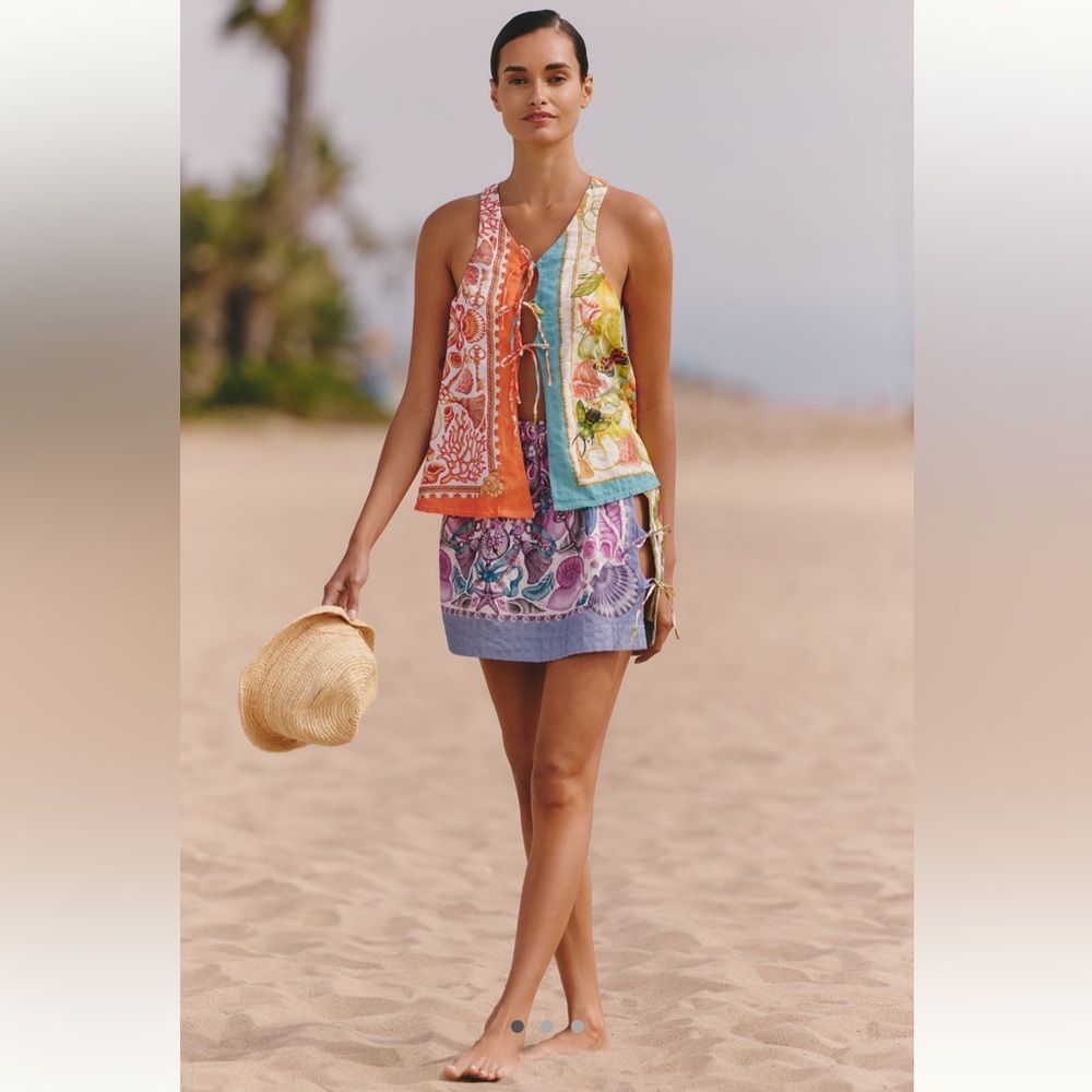 Celandine × Emily Carter Tie-Side Mini Skirt - Size M